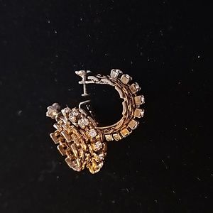 Vintage Gold Plated and Rhinestone Screw On Earrings🍀13